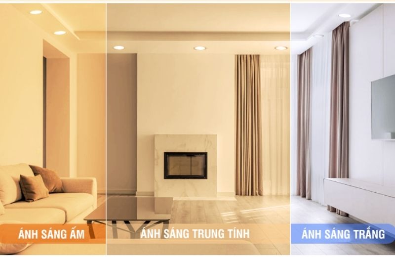 Đèn LED âm trần 3 màu
