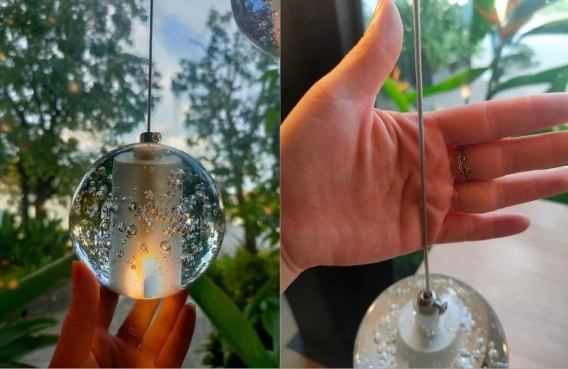 Ảnh cận chất liệu đèn thả hiện đại THD02