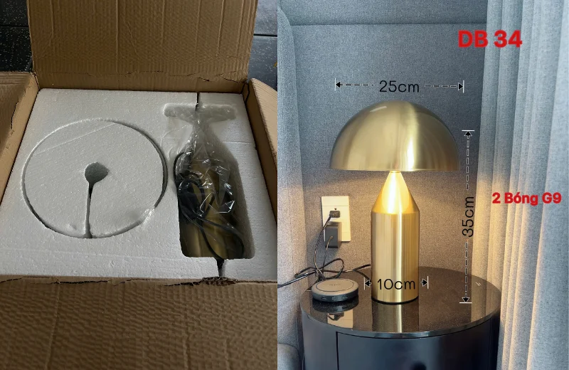 Kích thước Đèn Bàn DB34 