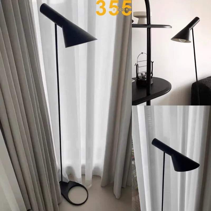 Đèn Đứng DD16 phiên bản chao nón kim loại sơn đen, thiết kế tối giản
