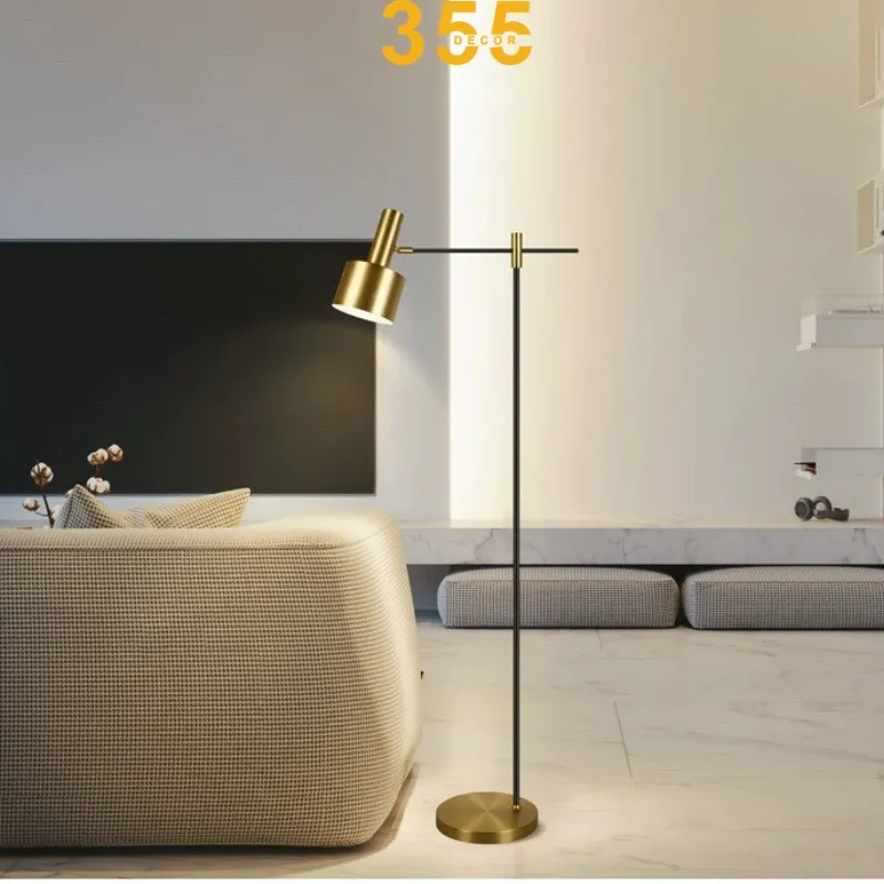 Đèn Đứng DD39B thiết kế chao loa trụ mạ vàng, thân sắt sơn tĩnh điện hiện đại