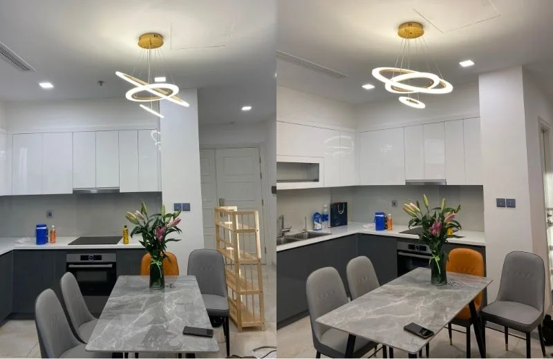 Đèn Thả Hiện Đại THD7033 2 Đèn thả hiện đại THD7033V cho phòng ăn
