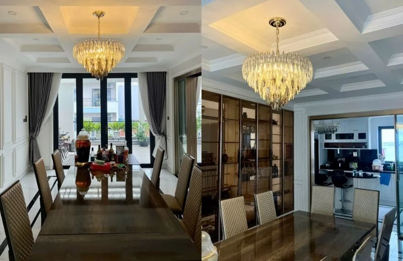 Đèn thả pha lê TPL8163T800 điểm nhấn sang trọng cho không gian