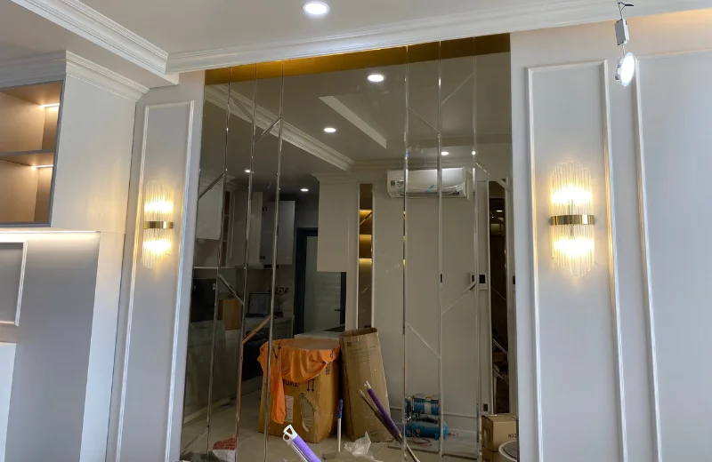 Ảnh thật Đèn Tường Pha Lê VPL01 lắp đặt tại nhà khách