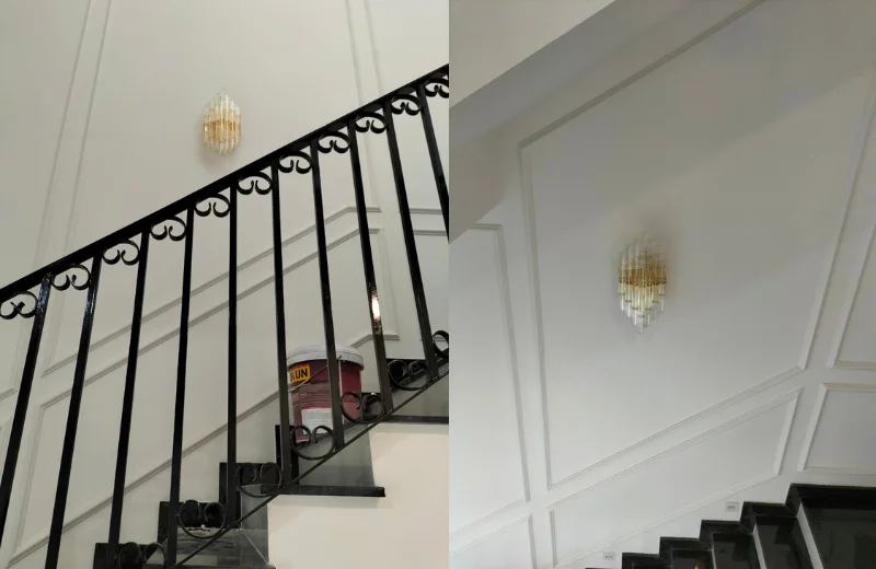 Ảnh thật Đèn Tường Pha Lê VPL02 lắp đặt tại nhà khách 