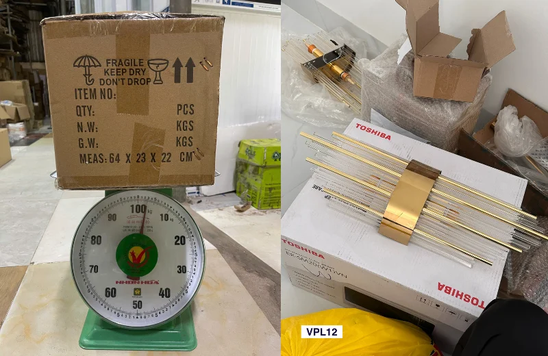 Đèn Tường Pha Lê VPL12 3 Kích thước Đèn Tường Pha Lê VPL12