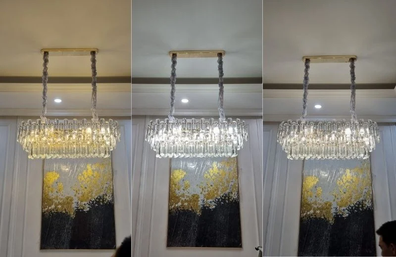 Đèn thả pha lê TPL8188T800 linh hoạt với 3 chế độ LED