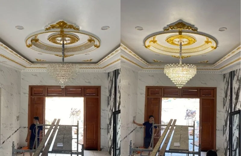 Lắp đặt và hoàn thiện đèn thả pha lê TPL8188T800