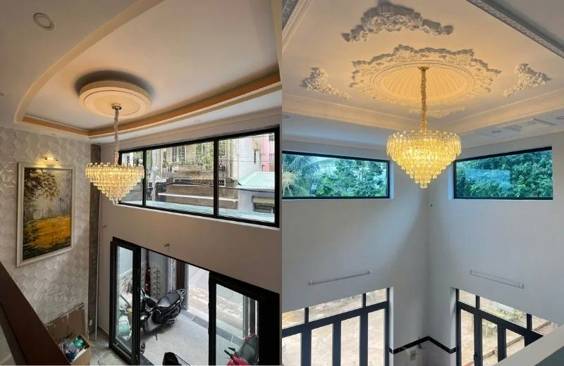 Đèn thả pha lê TPL8188T800 điểm nhấn bắt mắt, nổi bật không gian