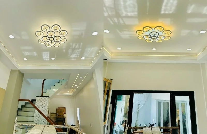 Đèn ốp trần mica OT83T12 thực tế