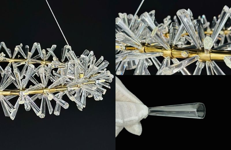 Cận chất liệu đèn thả pha lê TPL10T800 