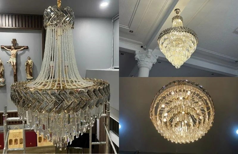 Thiết kế đèn thả pha lê TPL88450T800