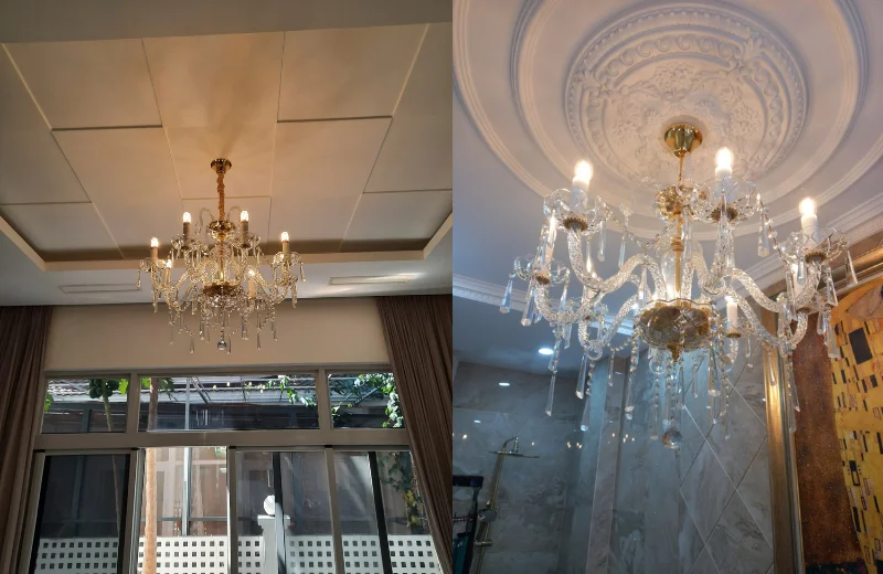 Đèn Chùm Pha Lê DC9178 2 Ảnh thật Đèn Chùm Pha Lê DC9178T8