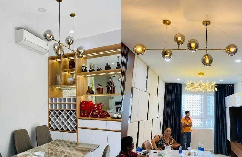 Đèn Thả Thiết Kế TTK107N6 hoàn thiện 2