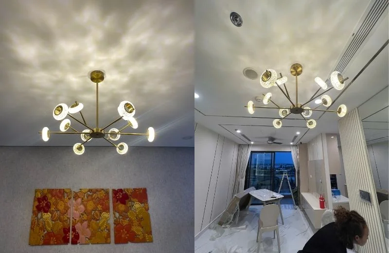 Đèn Thả Thiết Kế TTK108T12 thực tế