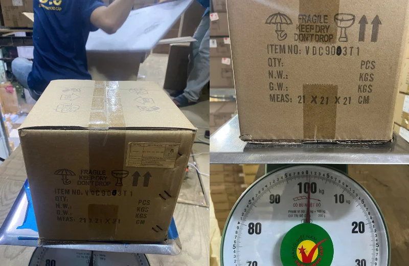 Đèn Tường VDC9003T1 3 Kích thước thùng Đèn Tường VDC9003T1