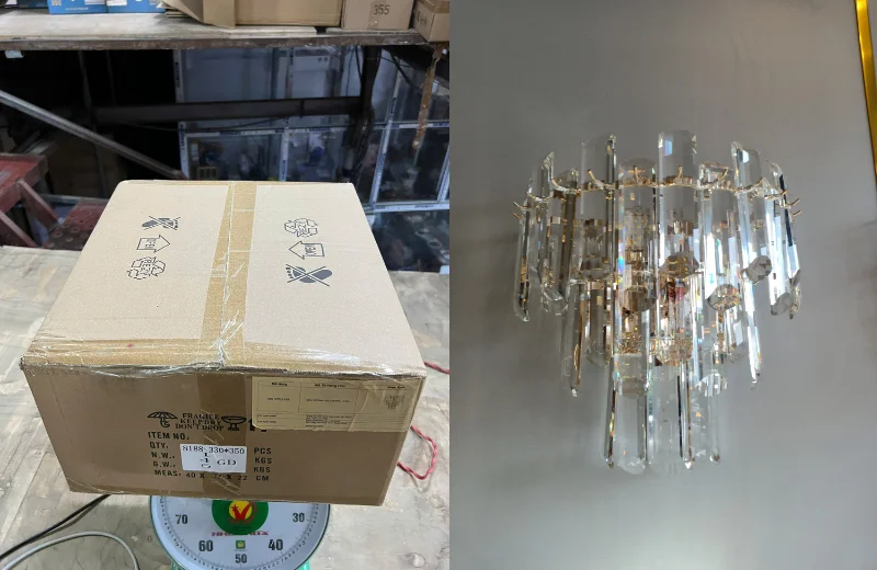 Đèn Tường Pha Lê VPL8188 3 Thông số chi tiết Pha Lê VPL8188 lăp đặt tại nhà khách