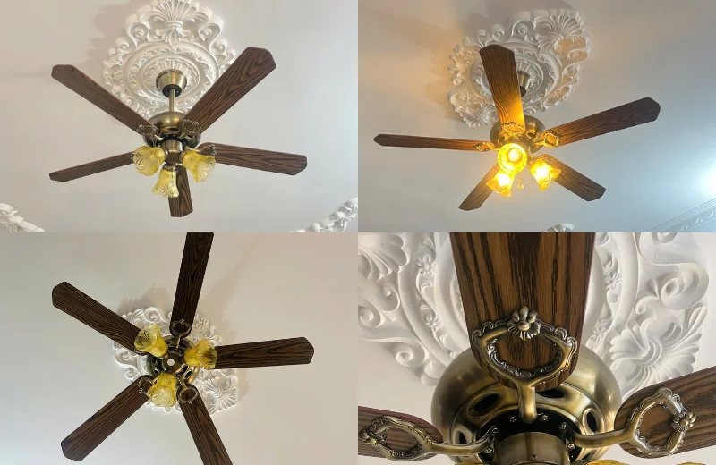 Ảnh cận Quạt Trần Đèn QT42001 