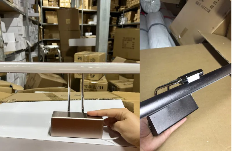 Đèn Rọi Tranh RT5533-thân đèn hợp kim sơn tĩnh điện màu nâu cao cấp chống oxi hóa.