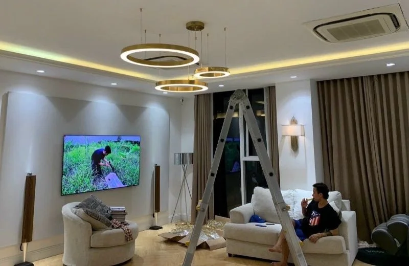 Đèn thả hiện đại THD7039 hoàn thiện