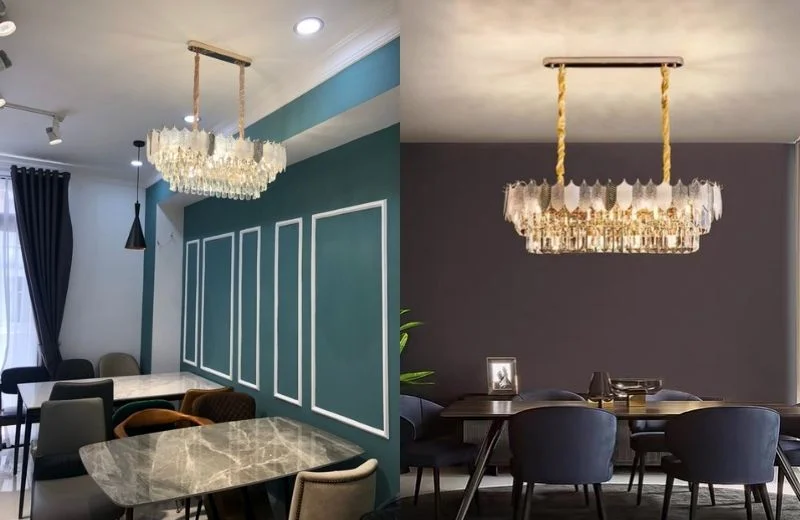 Đèn thả pha lê TPL8032N800 phù hợp thả bếp, bàn ăn