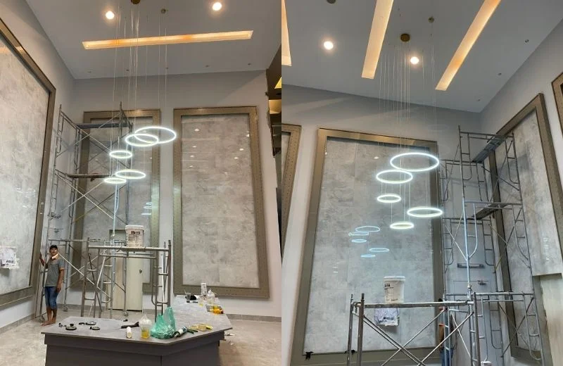 Hoàn thiện đèn thả hiện đại THD7046VANG