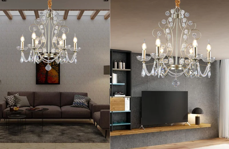 Ảnh thật Đèn Chùm Pha Lê DC171T6V