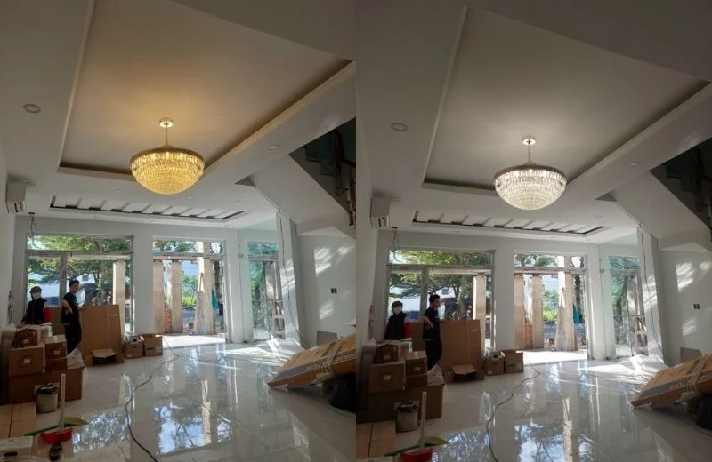 Đèn thả pha lê TPL2231T1000 dễ phối nội thất