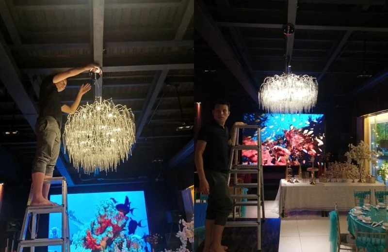 Đèn Thả Pha Lê TPL908T800 3 Đèn thả pha lê TPL908T800 sẽ là tâm điểm của phòng khách, sảnh hoặc phòng ngủ lớn