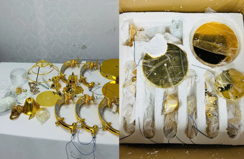 Ảnh cận Đèn Chùm Pha Lê DC2088T8 đóng thùng