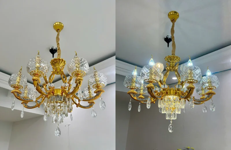 Ảnh cận Đèn Chùm Pha Lê DC2088T8