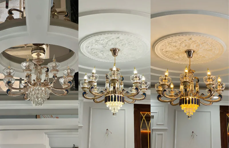 Đèn Chùm Pha Lê DC6018 2 Ảnh thật Đèn Chùm Pha Lê DC6018T8