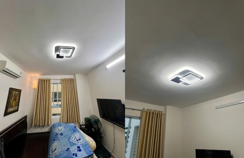 Đèn Ốp Trần Mica OT120 1 Ảnh thật Đèn Ốp Trần Mica OT120 lắp đặt tại nhà khách