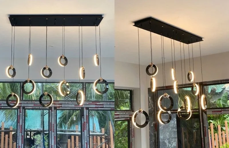 Hình ảnh thực tế đèn thả hiện đại THD0881N12 1