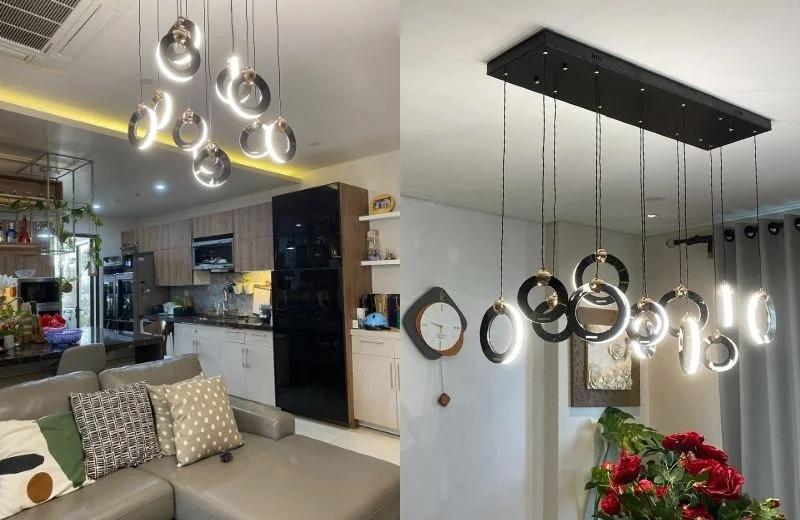 Hình ảnh thực tế đèn thả hiện đại THD0881N12 2