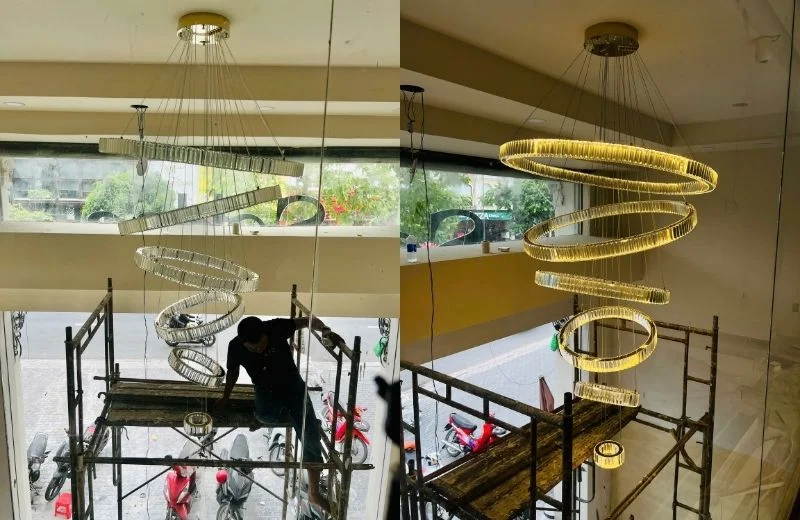 Đèn thả hiện đại THD7047T6 hoàn thiện
