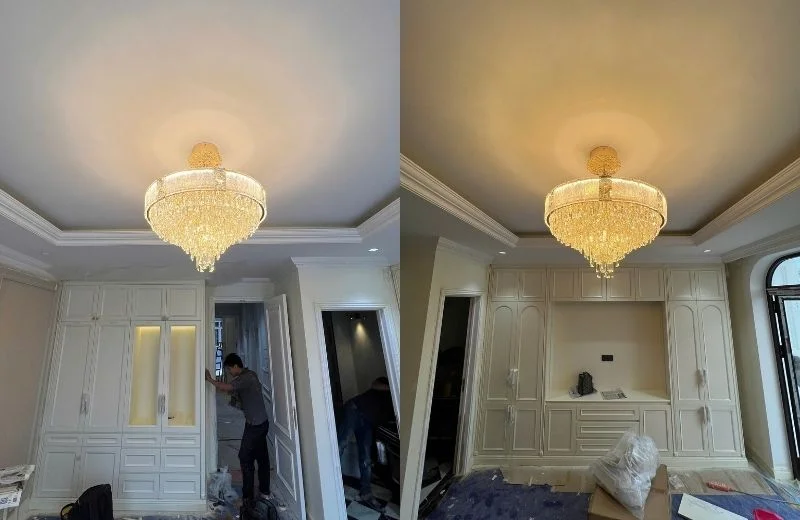 Đèn thả pha lê TPL326T600 thực tế