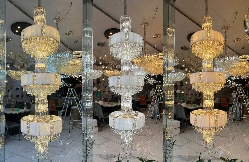 Đèn thả pha lê TPL817D1800 linh hoạt với 3 chế độ LED