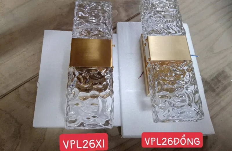 Đèn Tường Pha Lê VPL26 1 Phân biệt Đèn Tường Pha Lê VPL26SATXI và VPL26THANDONG