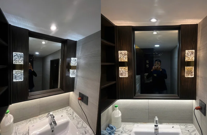 Đèn Tường Pha Lê VPL26 4 Ảnh thật Đèn Tường Pha Lê VPL26 lắp tại nhà khách