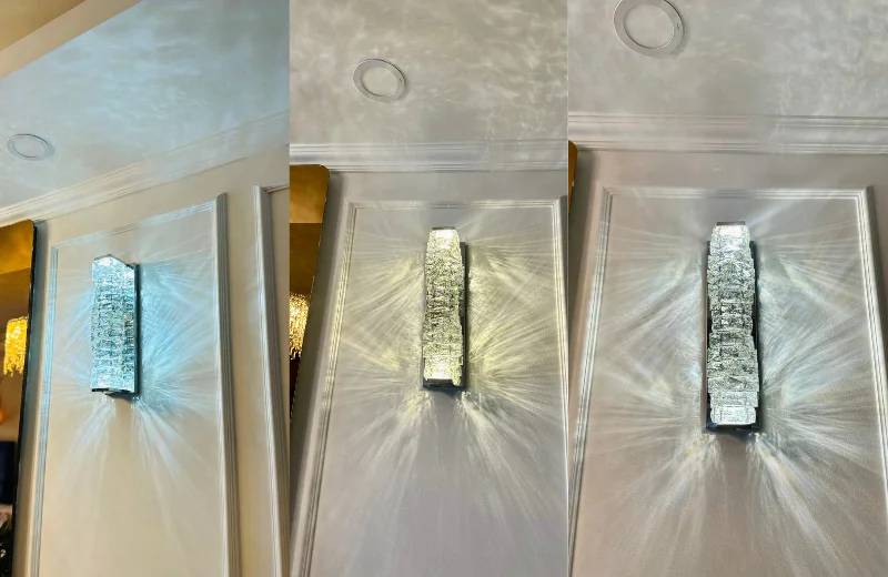 Đèn Tường Pha Lê VPL27 1 Ảnh thật Đèn Tường Pha Lê VPL27B lắp đặt tại nhà khách