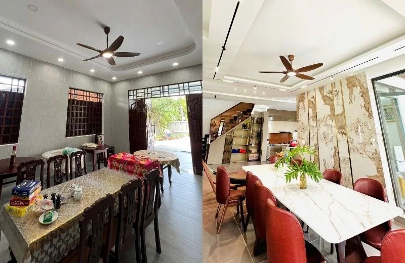 Quạt trần đèn QT15 thực tế 2