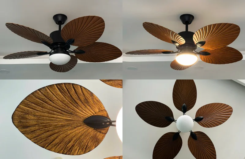 Ảnh cận chất liệu cánh của Quạt Trần Đèn QT4808
