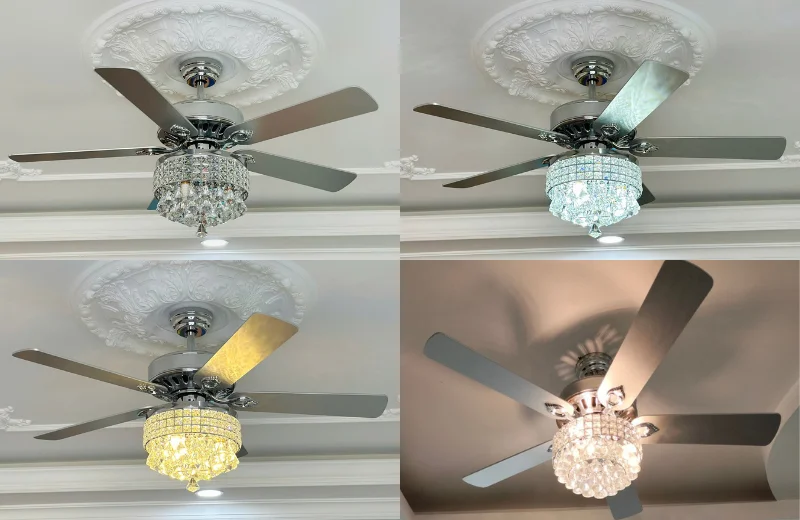 Quạt Trần Đèn QT5277 2 Ảnh cận chất liệu cánh quạt của Quạt Trần Đèn QT5277