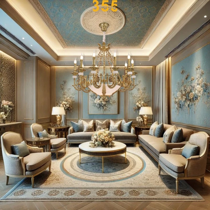Đèn chùm cổ điển thông tầng DC9111 - Phong cách hoàng gia, nâng tầm không gian sống 355decor