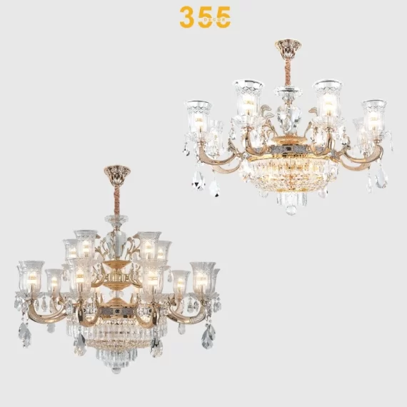 Đèn chùm tân cổ điển DC6651 - Trang trí phòng khách 355Decor