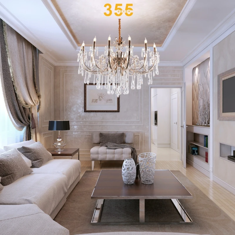 Đèn chùm trang trí đẹp DC20210T16 - phong cách hoàng gia
