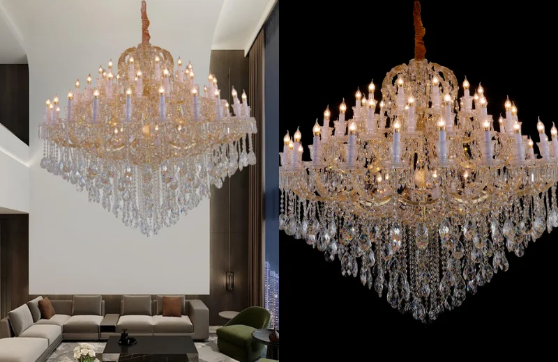 Đèn Chùm Pha Lê DC5281 3 Ảnh thật Đèn Chùm Pha Lê DC5281T60