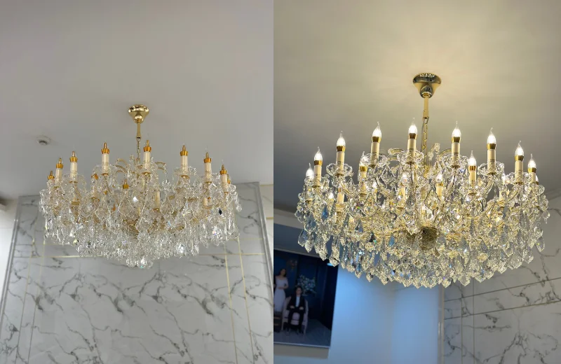 Ảnh thật Đèn Chùm Pha Lê DC5285T40