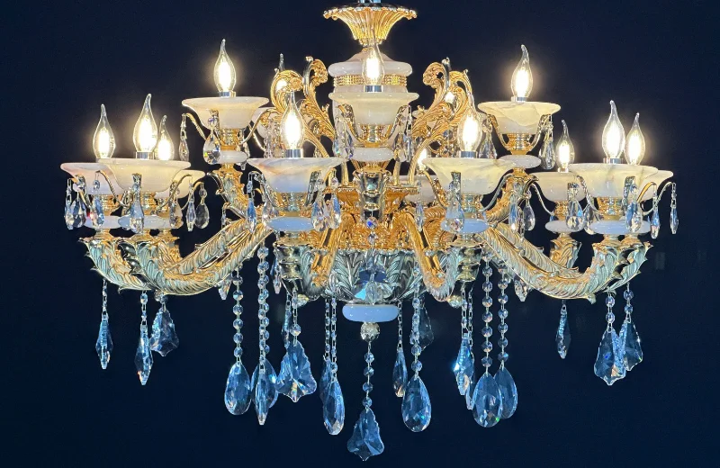 Đèn Chùm Pha Lê DC6239 2 Ảnh thật Đèn Chùm Pha Lê DC6239T15 2